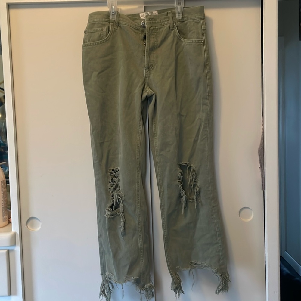 Free People Moss Jeans- Maggie Mid Rise Straight Leg - Size 6